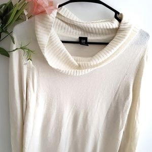 Gap Longsleeve Cowlneck Sweater White